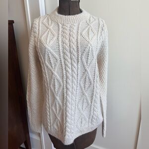 Vintage Handknit Alpaca Fisherman’s Sweater